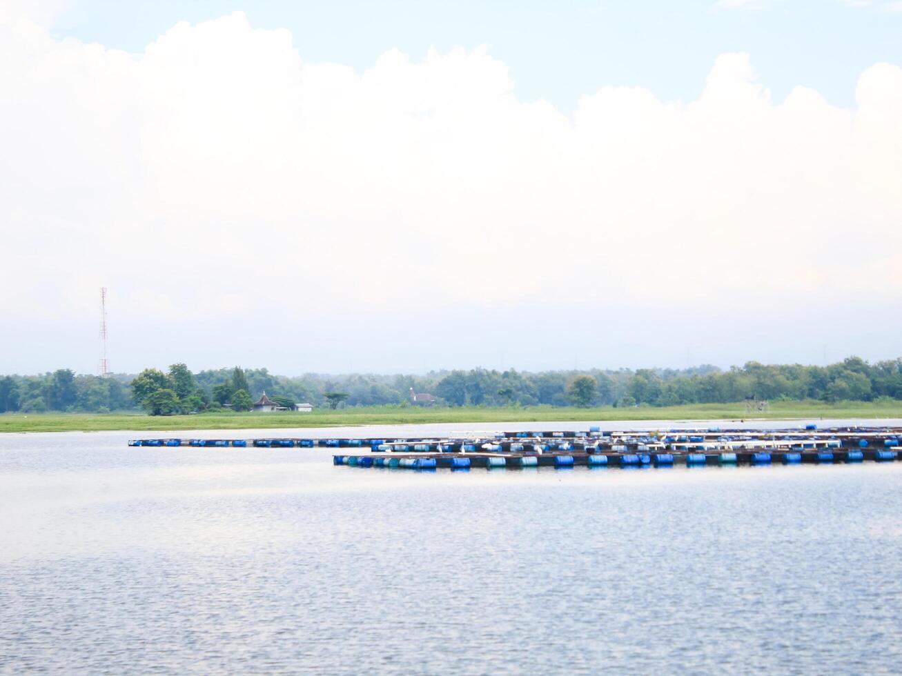 Indonesian lake scape at summer photo
