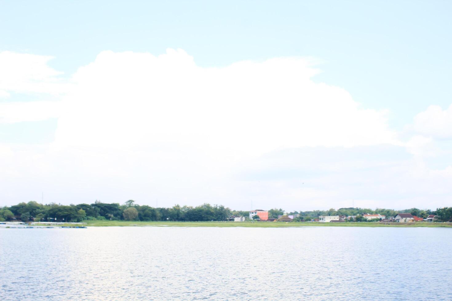 Indonesian lake scape at summer photo