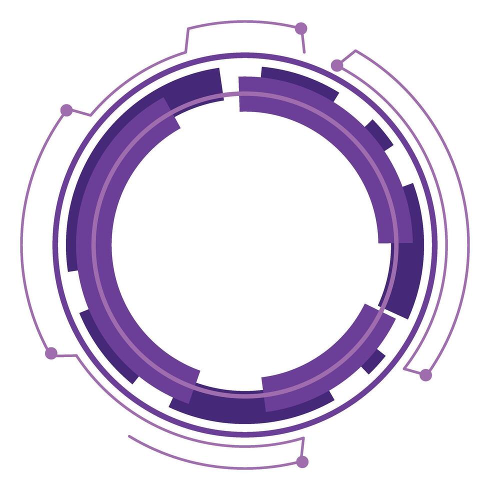 Modern Circle Tech Frame vector