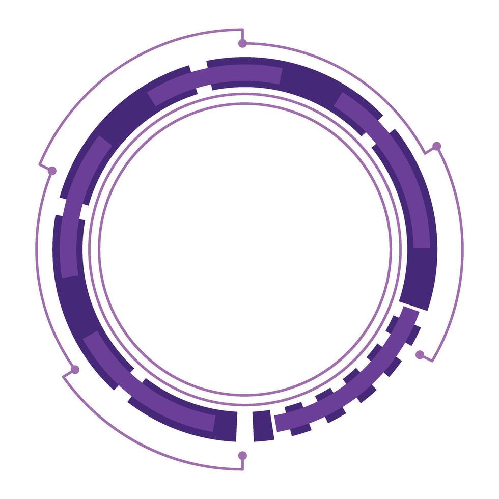 Modern Circle Tech Frame vector