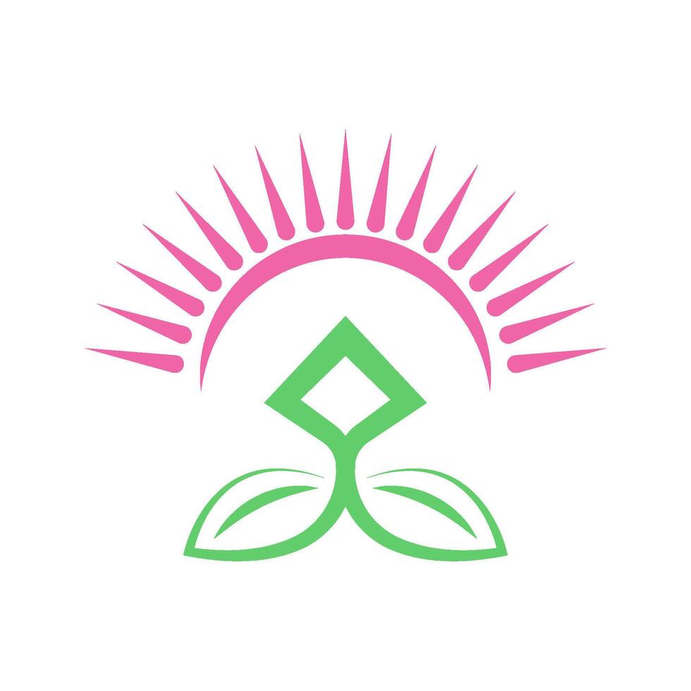 Best Yoga icon Logo design vector