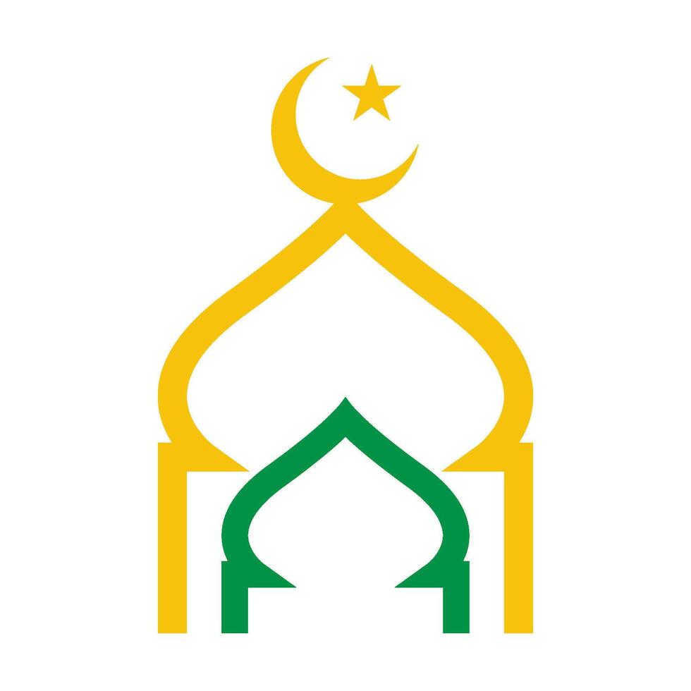 Unique Islamic icon logo design vector