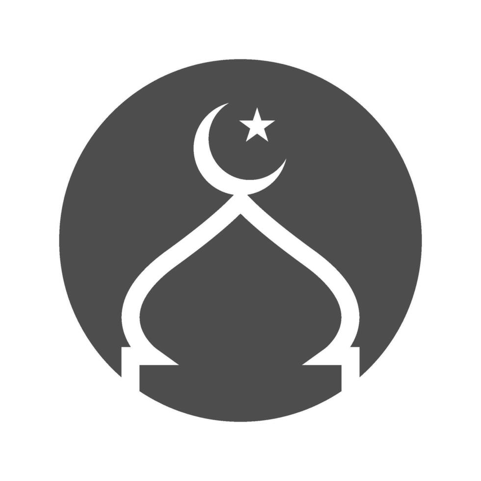 Unique Islamic icon logo design vector