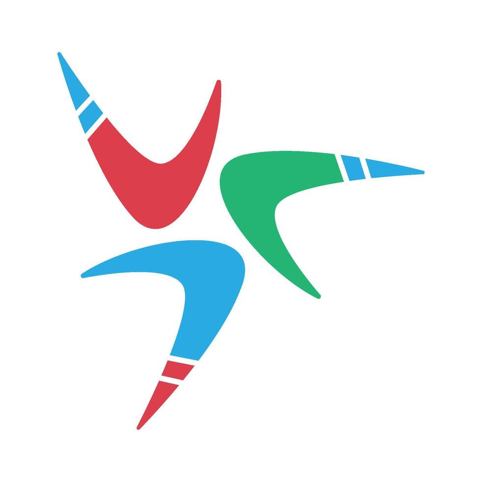 Boomerang icon logo design vector