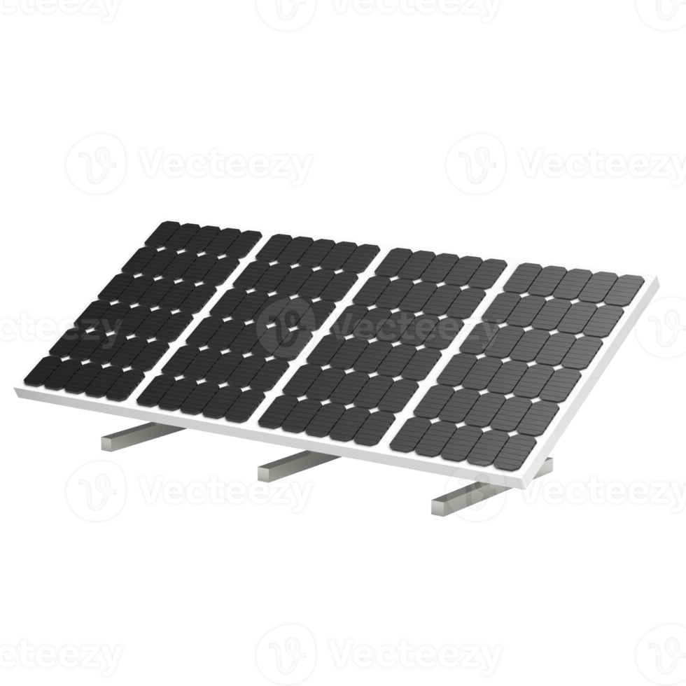 The solar cell for eco or environment image 3d rendering png