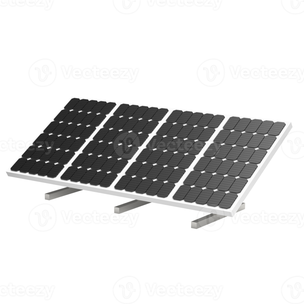 de sol- cell för eco eller miljö bild 3d tolkning png