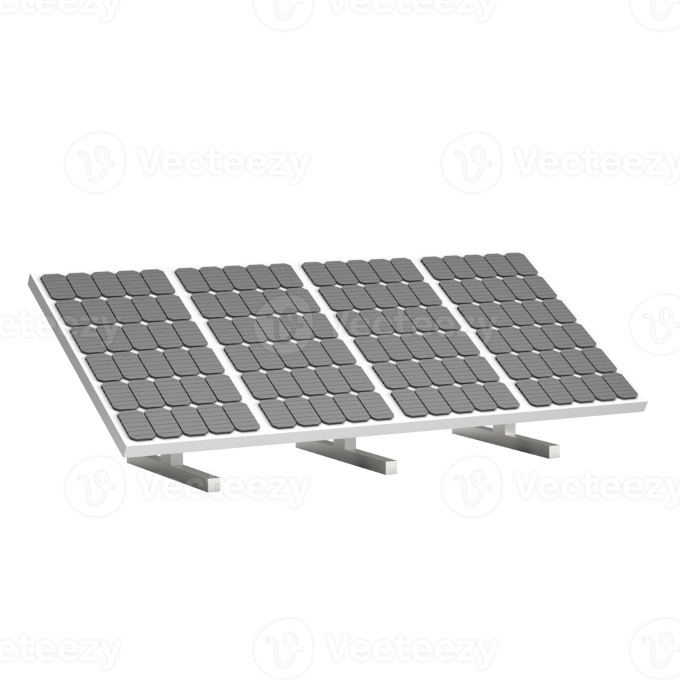 The solar cell for eco or environment image 3d rendering png