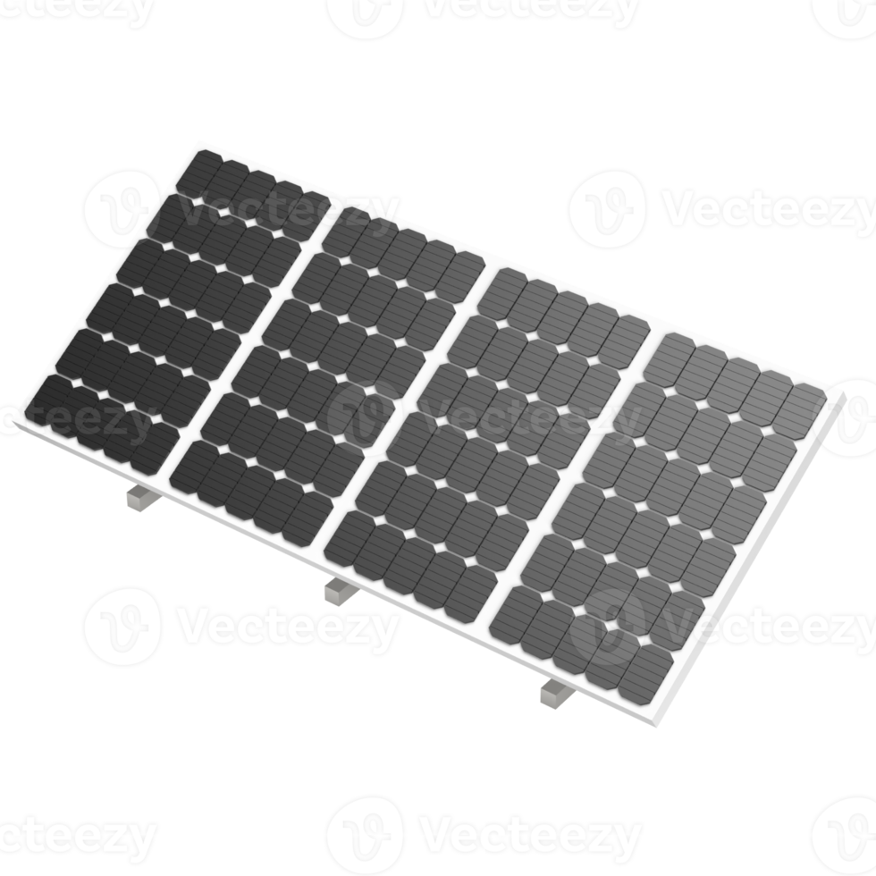 The solar cell for eco or environment image 3d rendering png