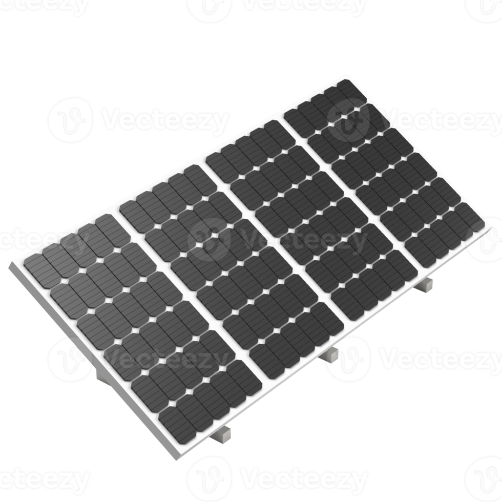 The solar cell for eco or environment image 3d rendering png