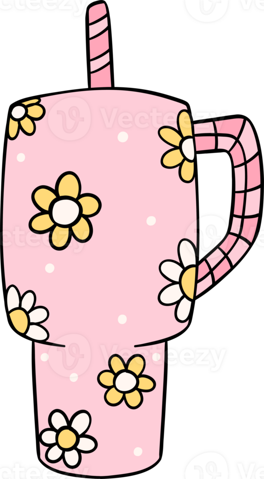 groovy flower tumbler 44783511 PNG