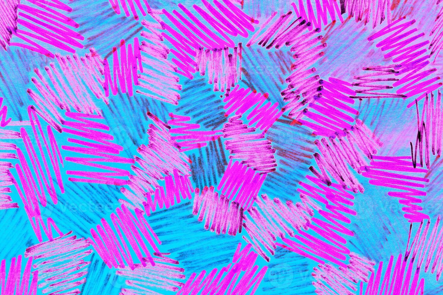 Felt pen doodle multicolored scribbles. Abstract texture drawn with felt-tip pen. colorful felt tip ink markers handwritten drawn lines. Sketch concept. Seamless pattern photo