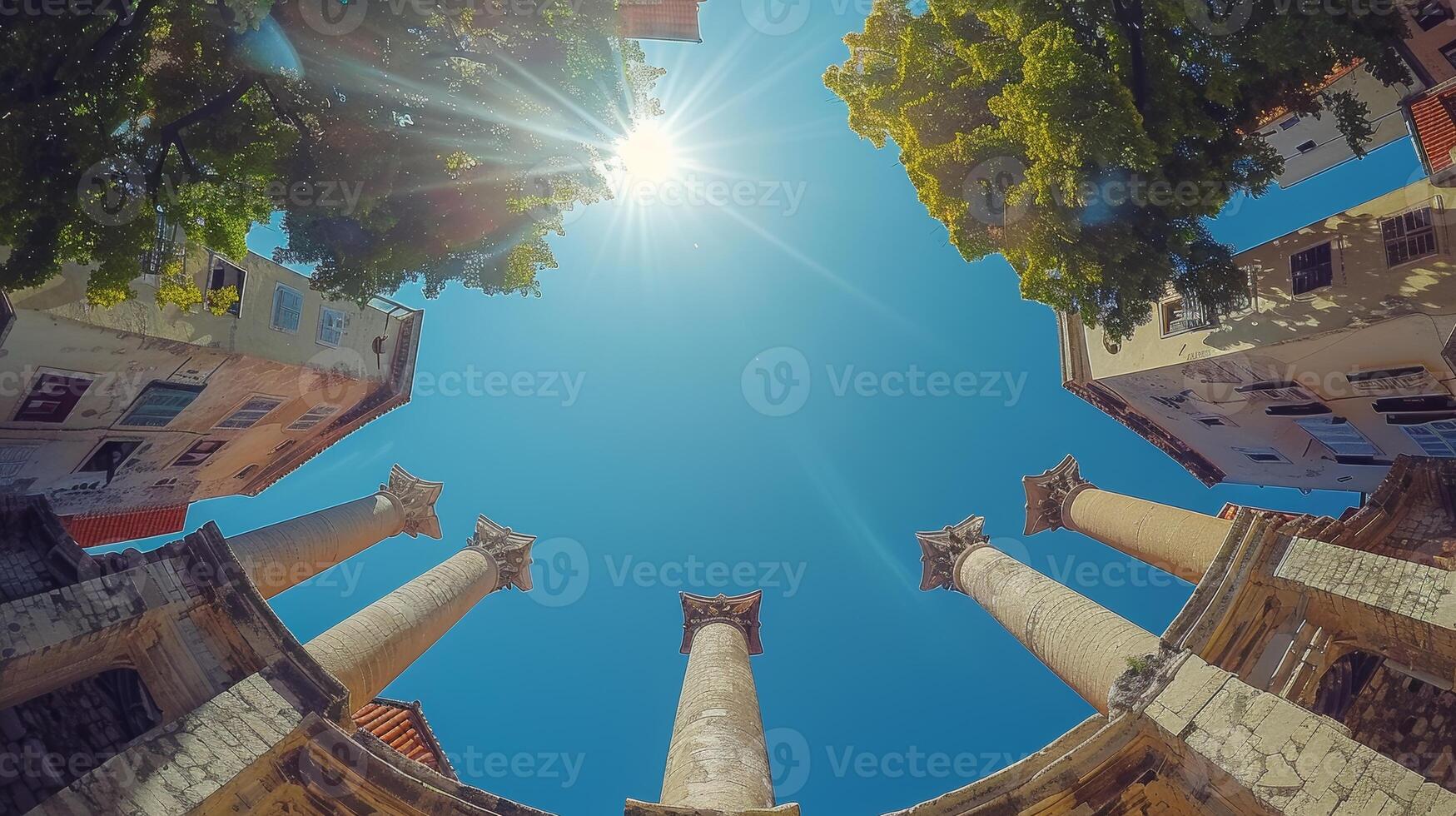 Stunning View of Cathedral Square Under Sunny Sky in Split, Croatia photo