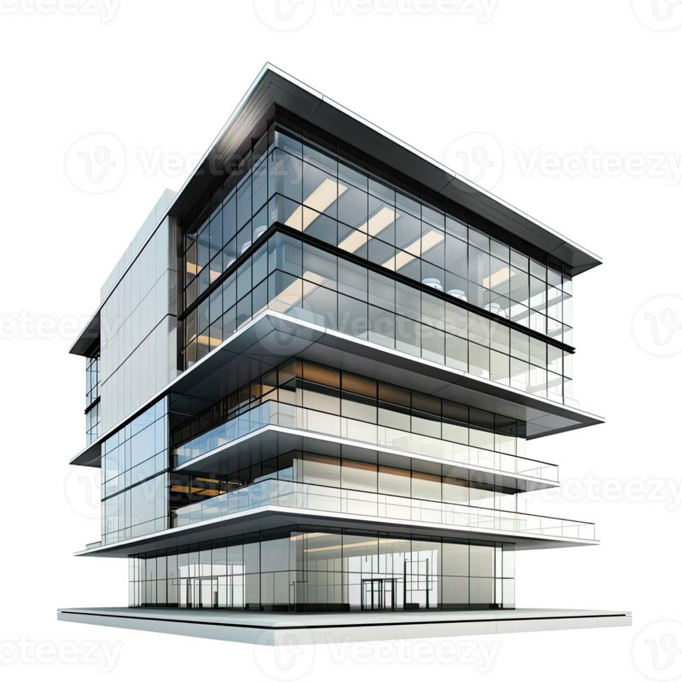 Skyscraper building without background, png