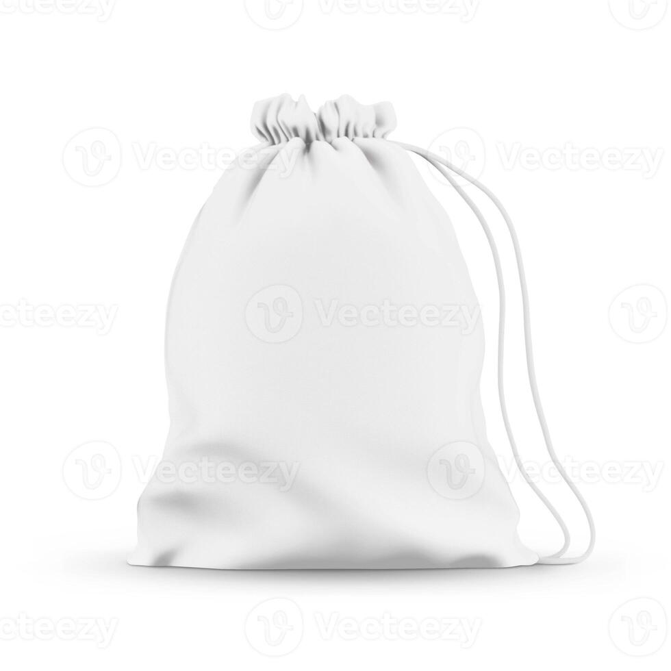 Drawstring Bag on white background photo