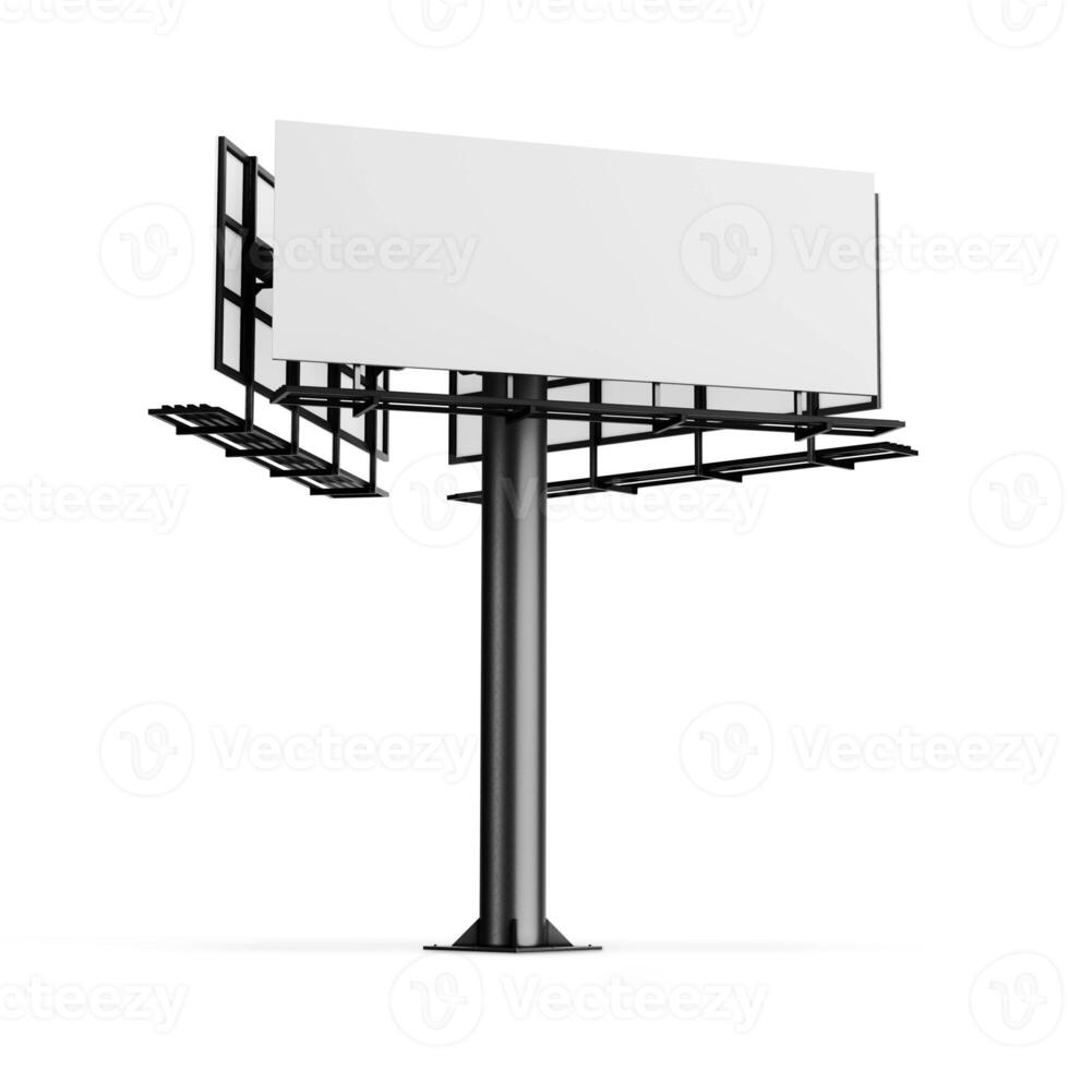 Billboard on white background photo