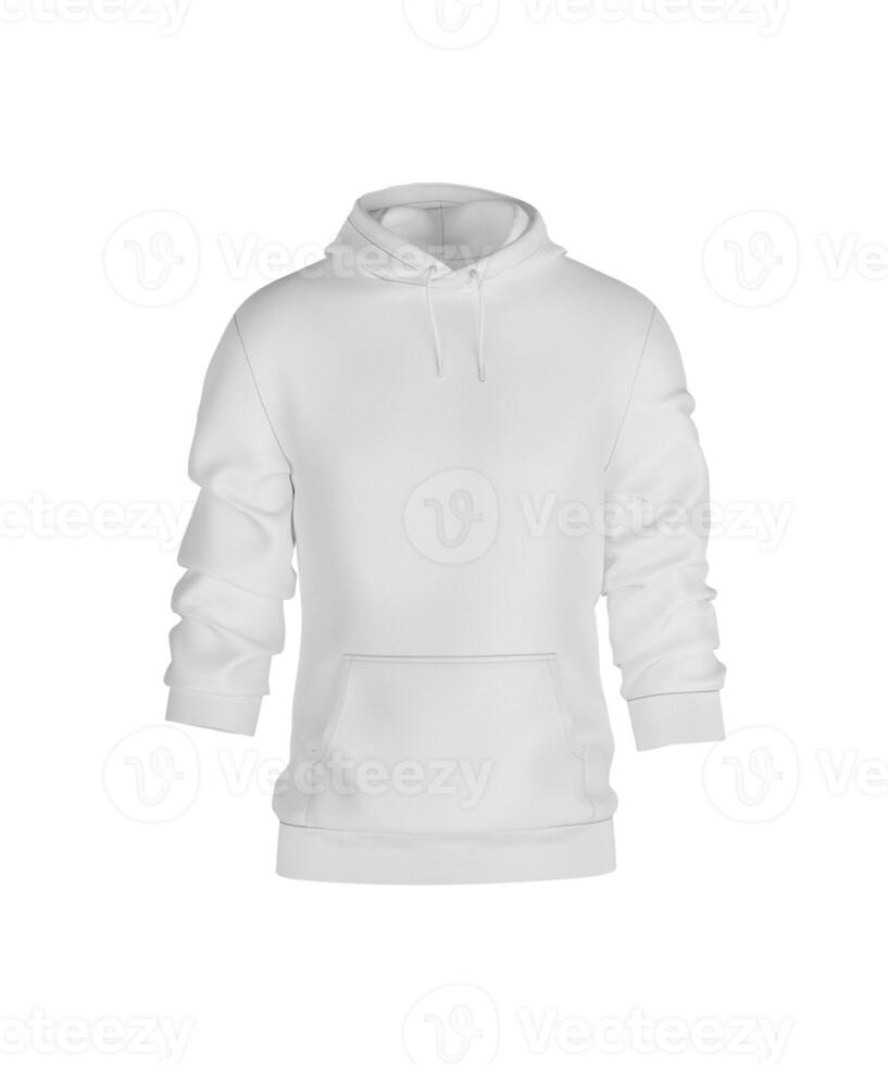 Hoodie with Pocket - Front View on white background photo