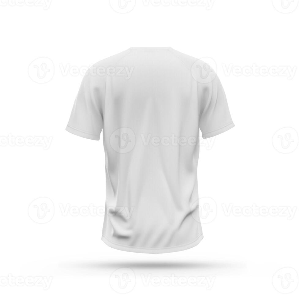 T-shirt Back View Baseball on white background photo