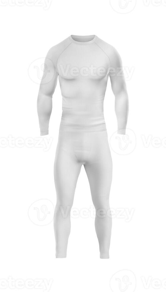 Compression Pants and T-Shirt Sport Leggings on white background photo