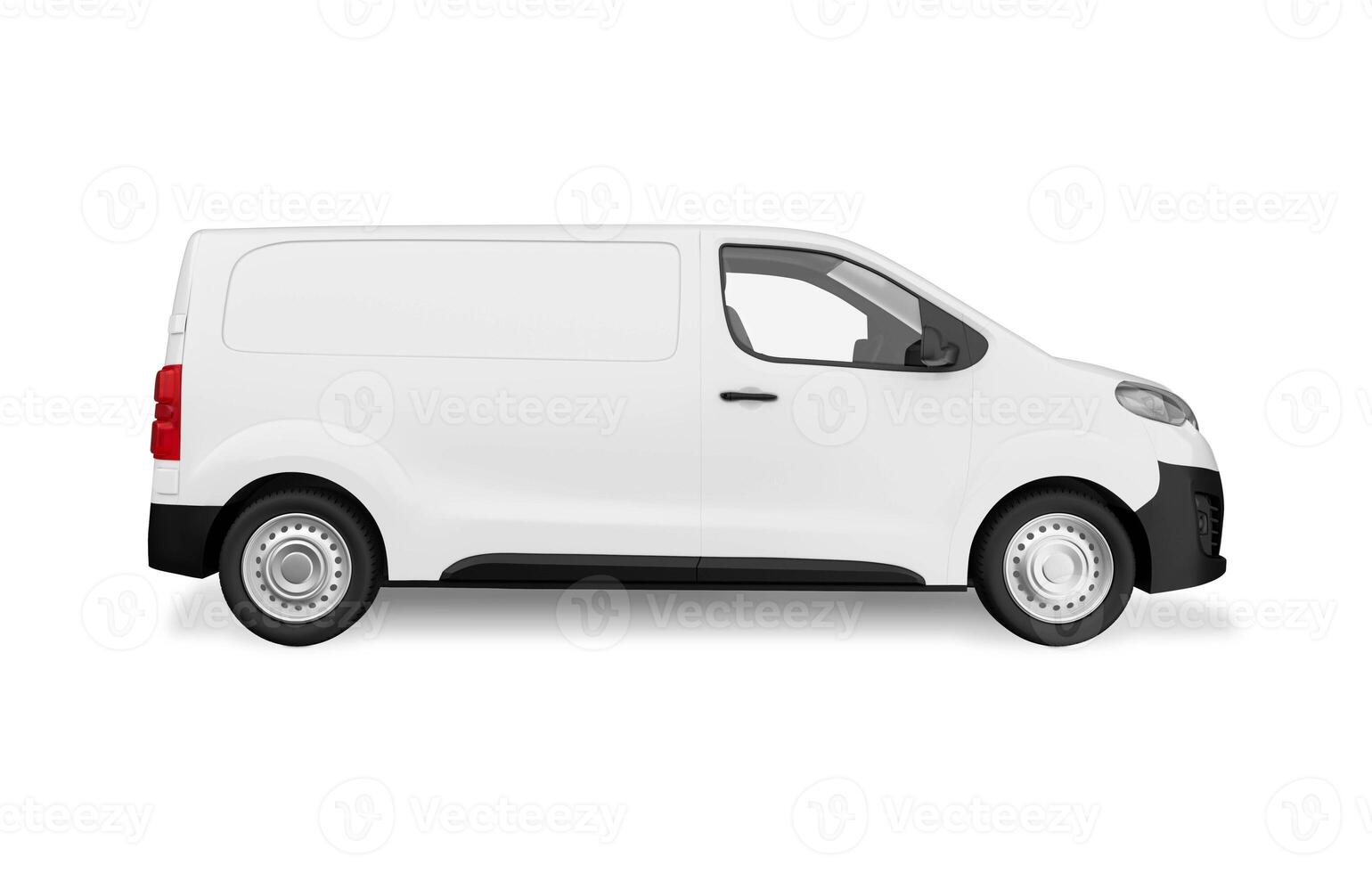 Van Side View on white background photo