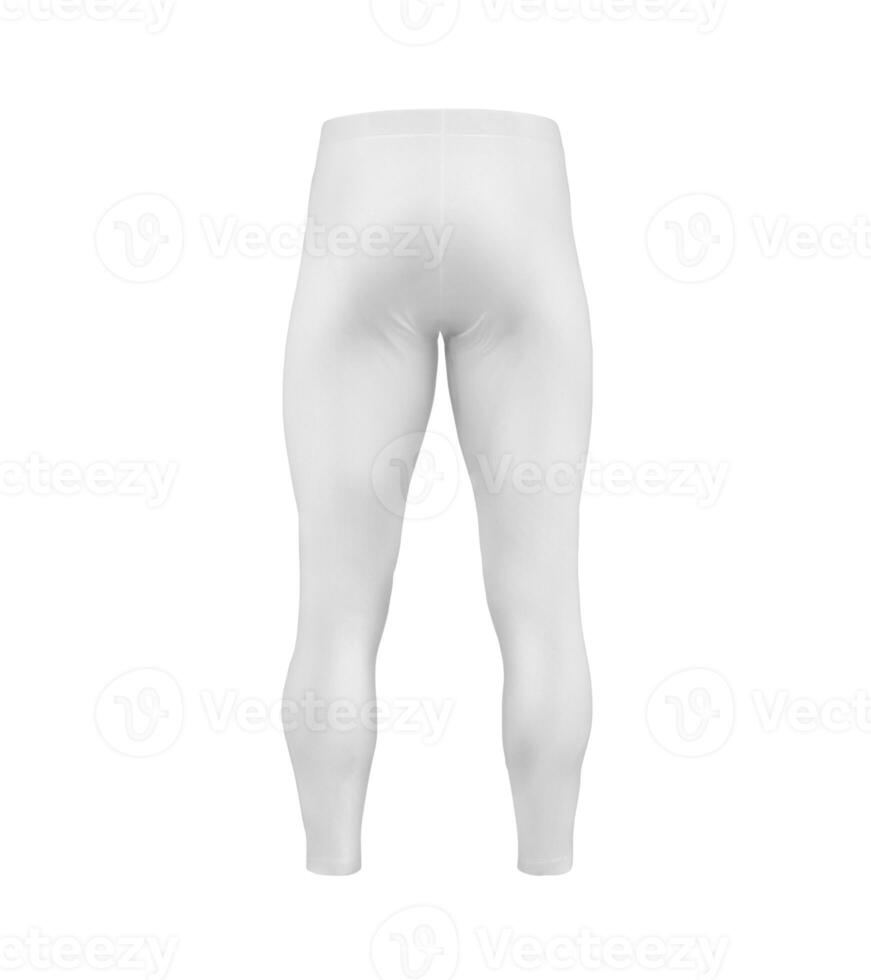 Pants Compression Back View Sport Leggings on white background photo