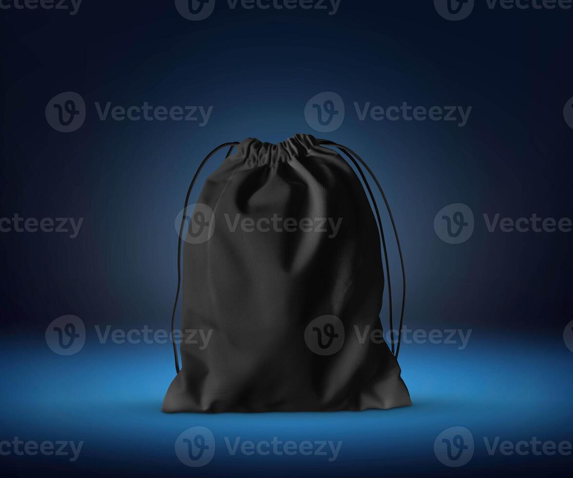 Drawstring Bag in Dark Background photo