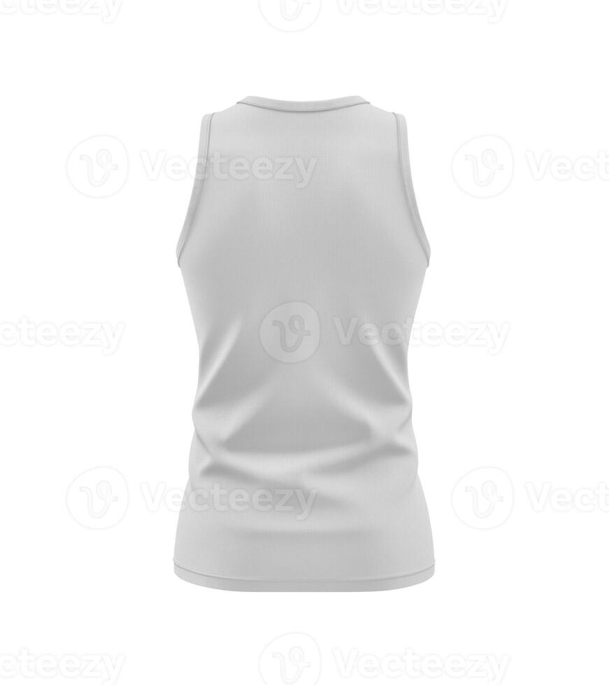 Tank Top Back View on white background photo
