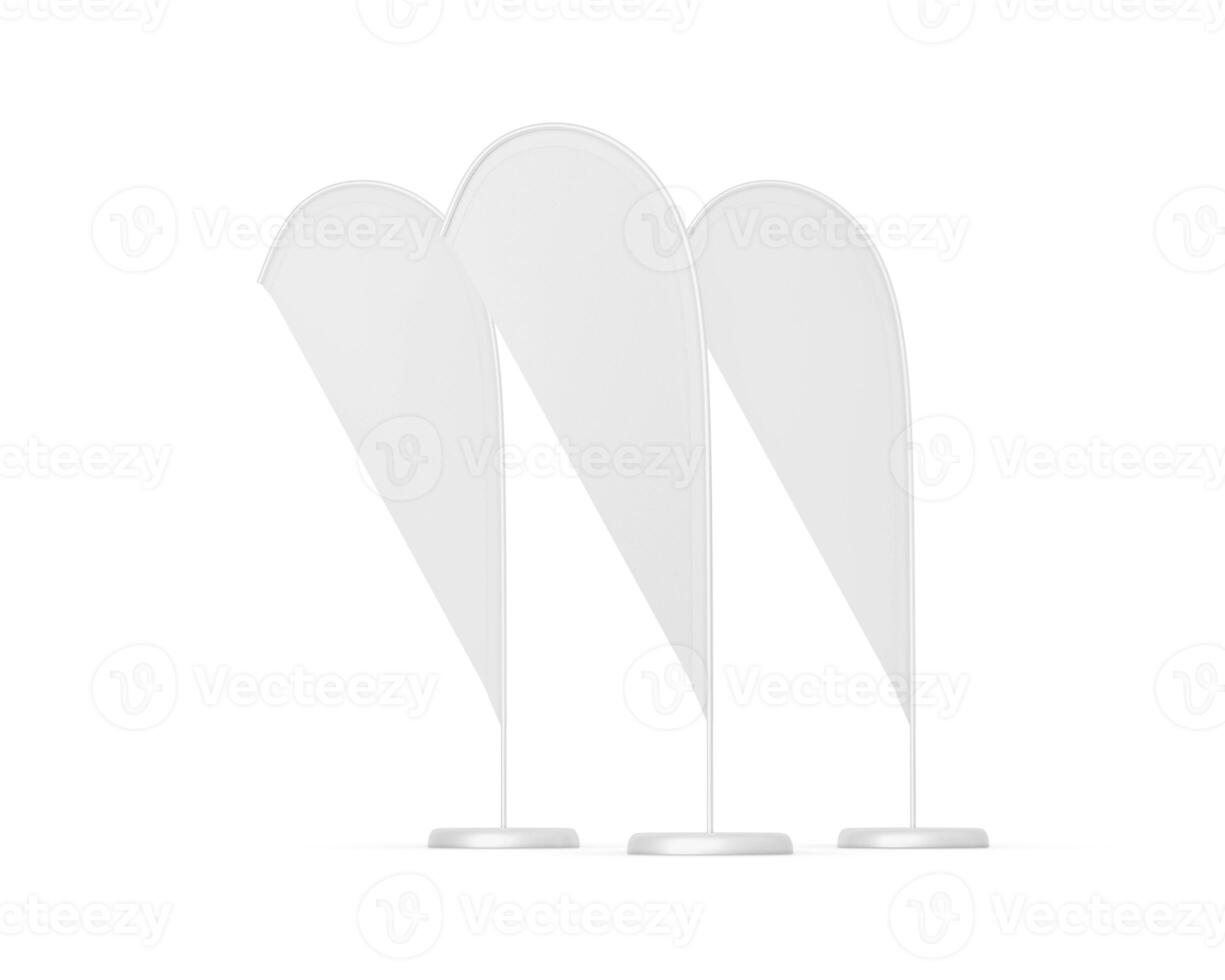 Feather Flag on white background photo