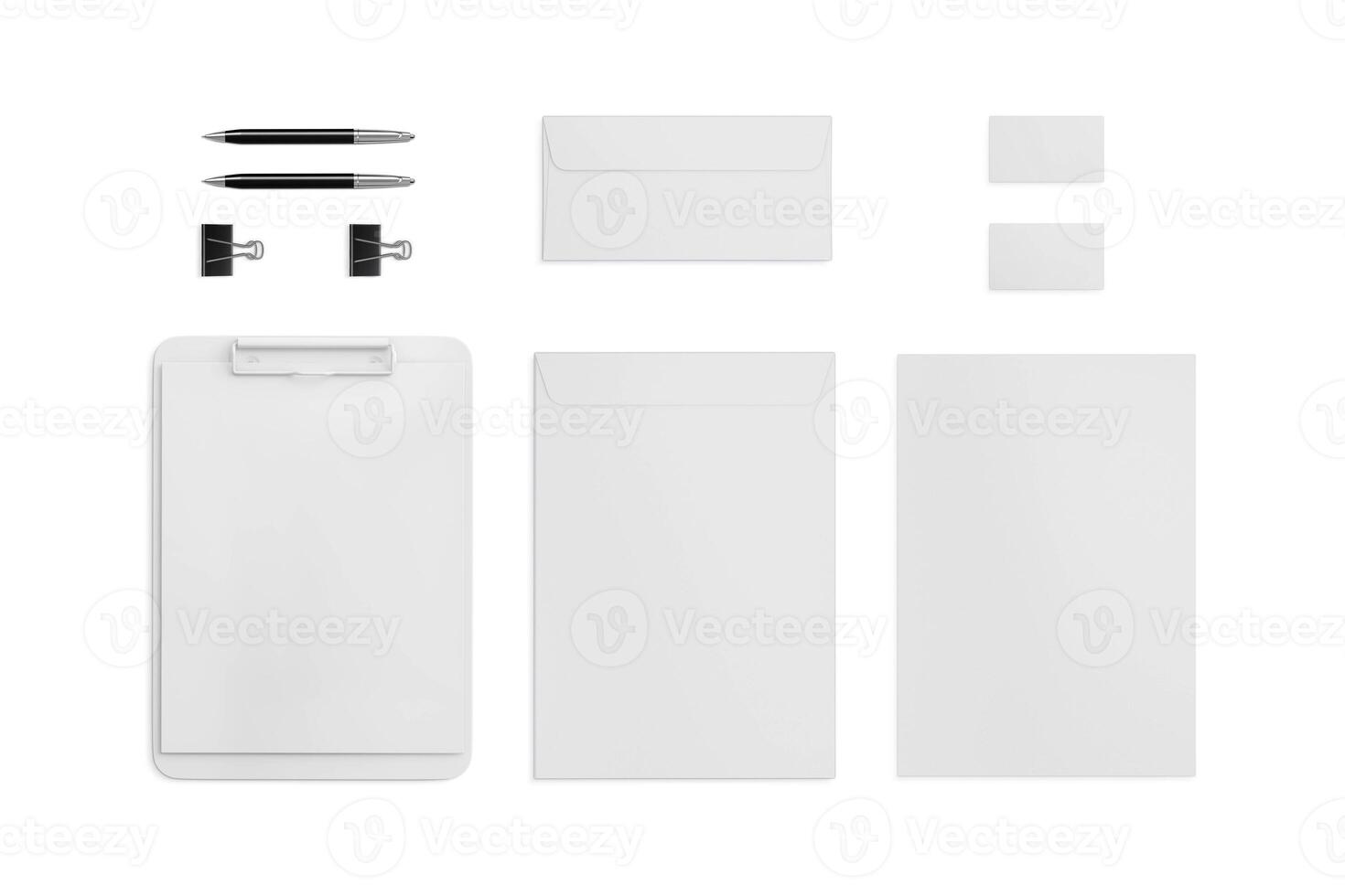 Stationery Cards Envelope on white background photo