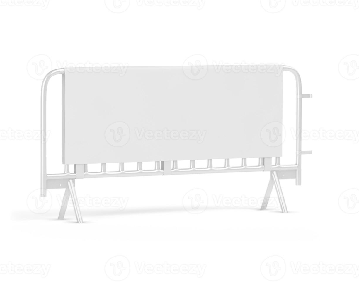 Barrier with Poster Mockup photo
