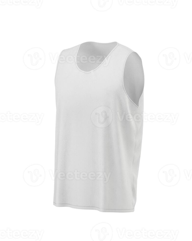 Running Sleeveless T-Shirt on white background photo