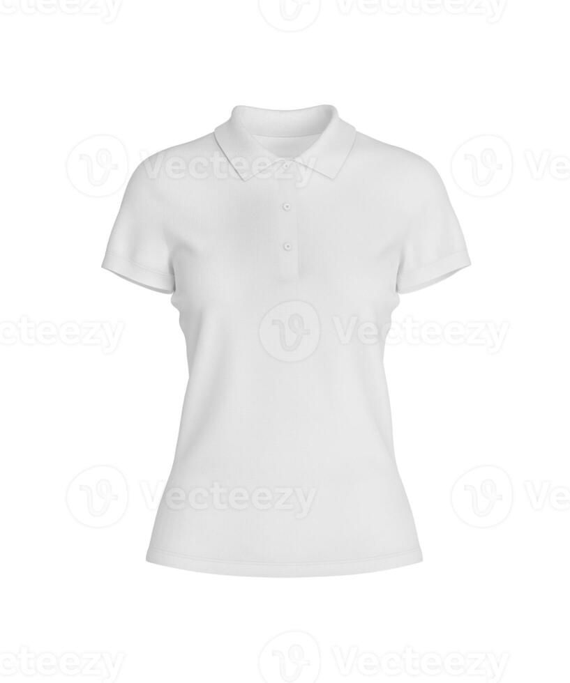 Women Short Sleeved - Front View on white background photo