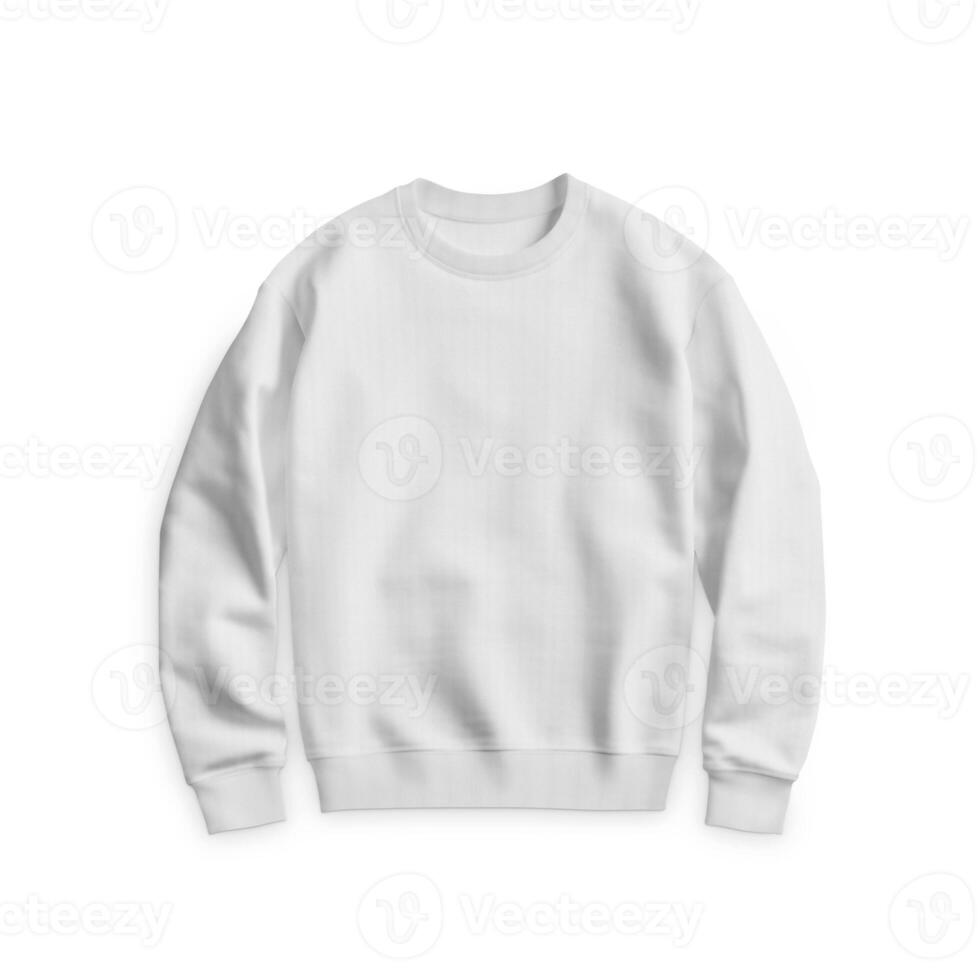 Sweatshirt - Top view on white background photo