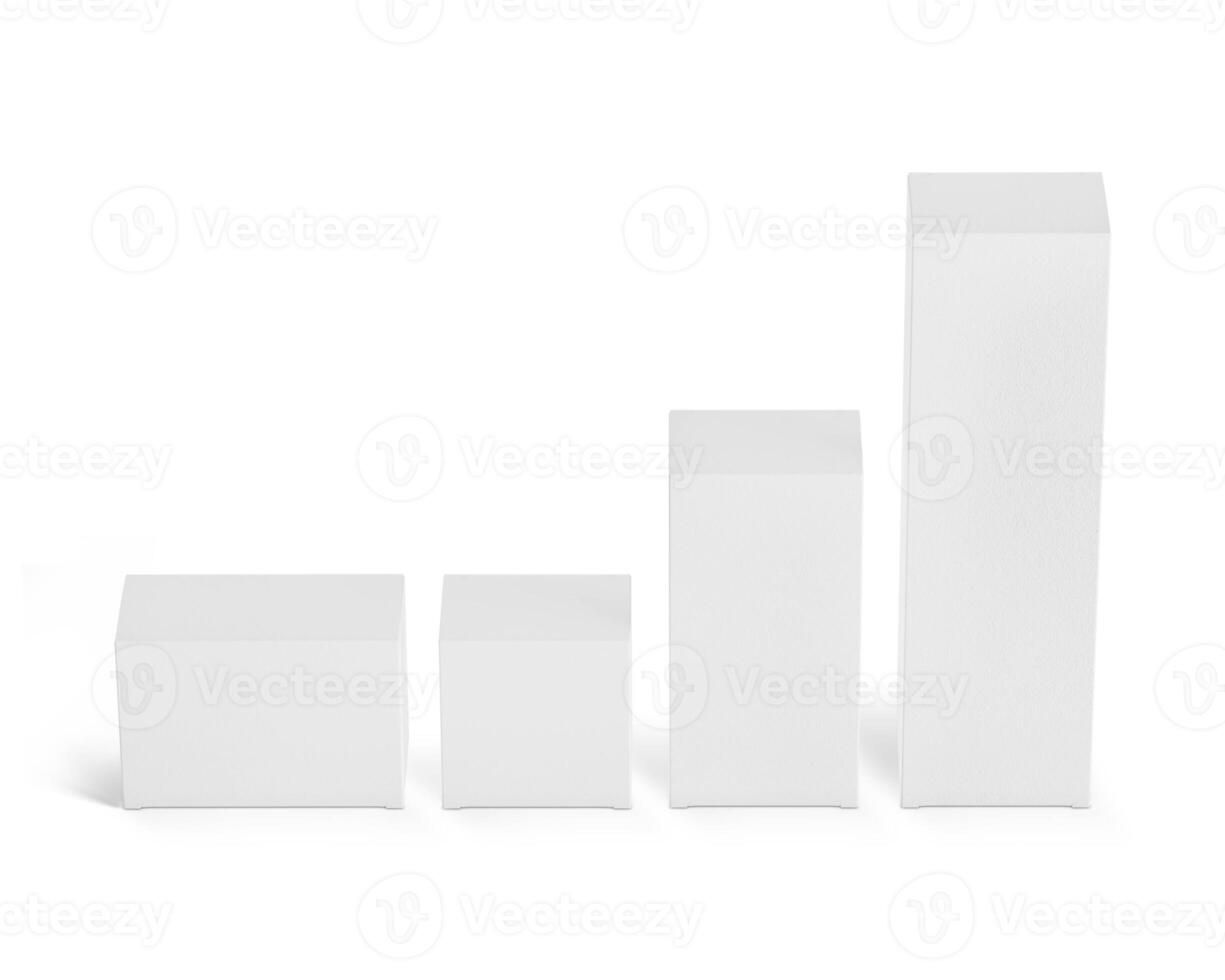 Paper Boxes set on white background photo