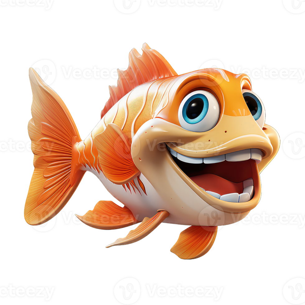 fish cartoon character png
