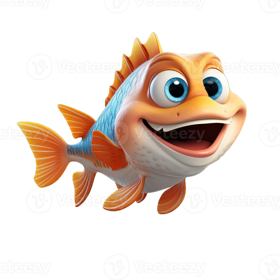 fish cartoon character png