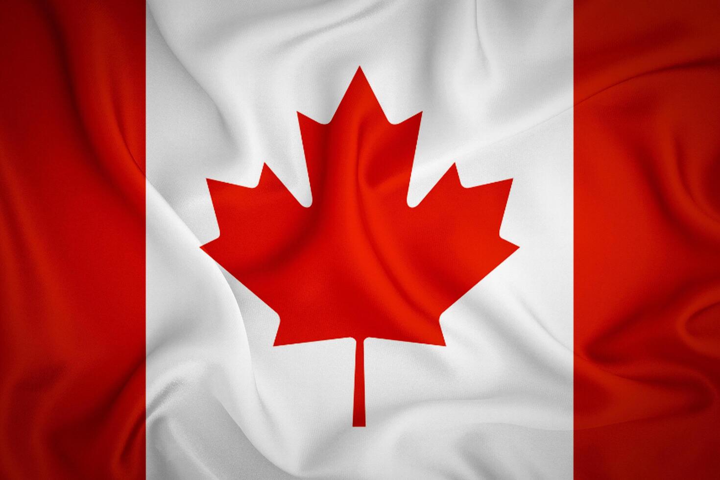 Canadá bandera antecedentes. bandera de Canadá ondulación en el viento. 3d ilustración foto