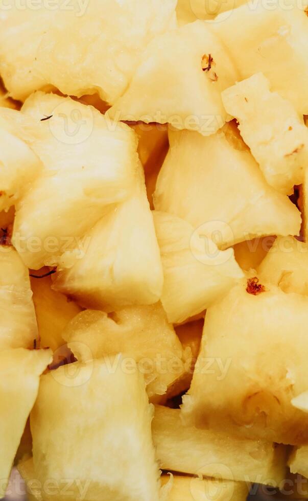 Mosaic made with a photograph of pineapples photo