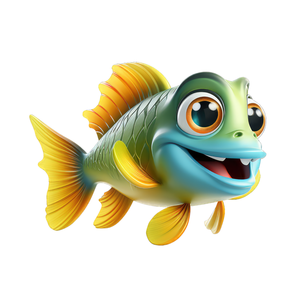 Eurasian Minnow cartoon character on Transparent Background png