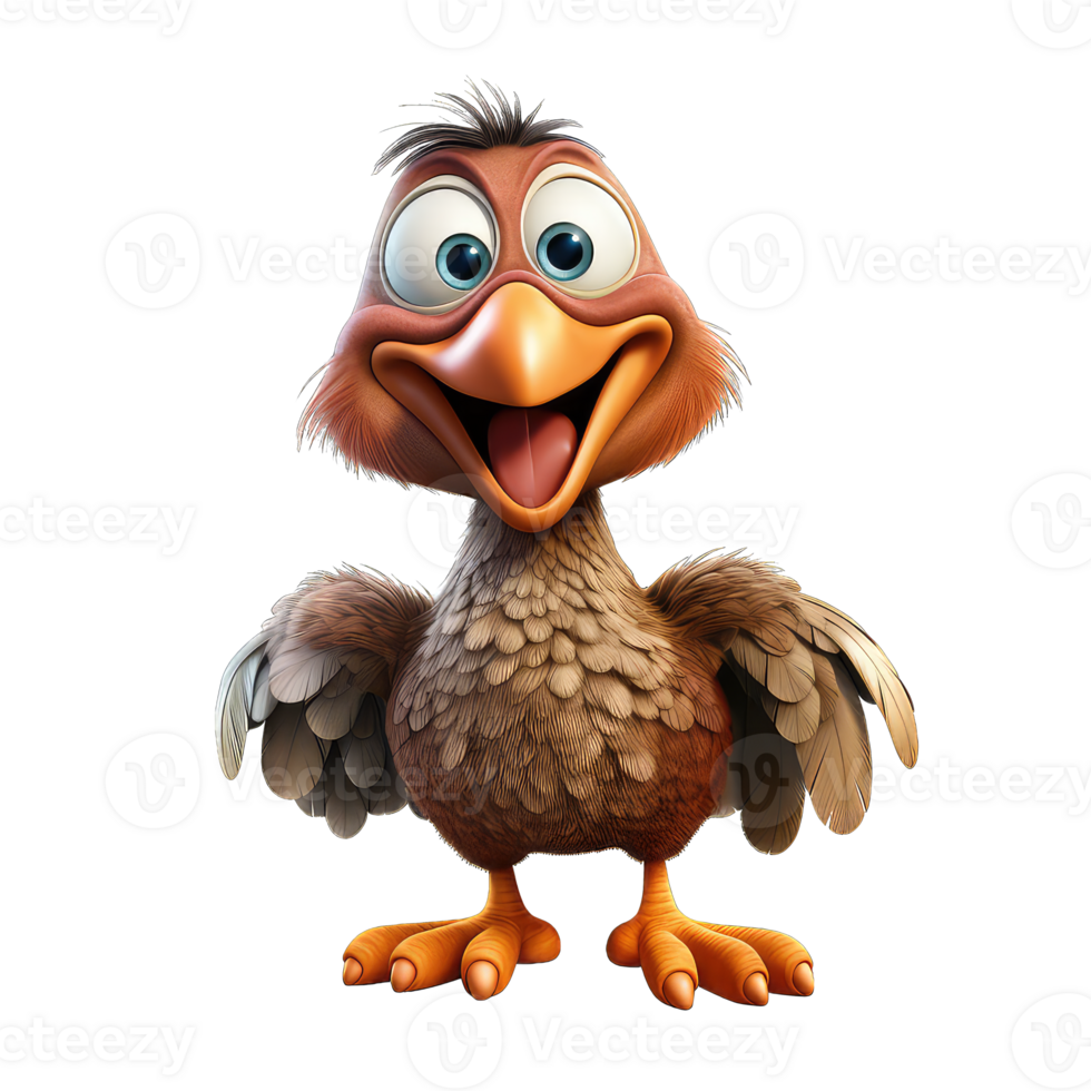 Dodo cartoon character on Transparent Background png