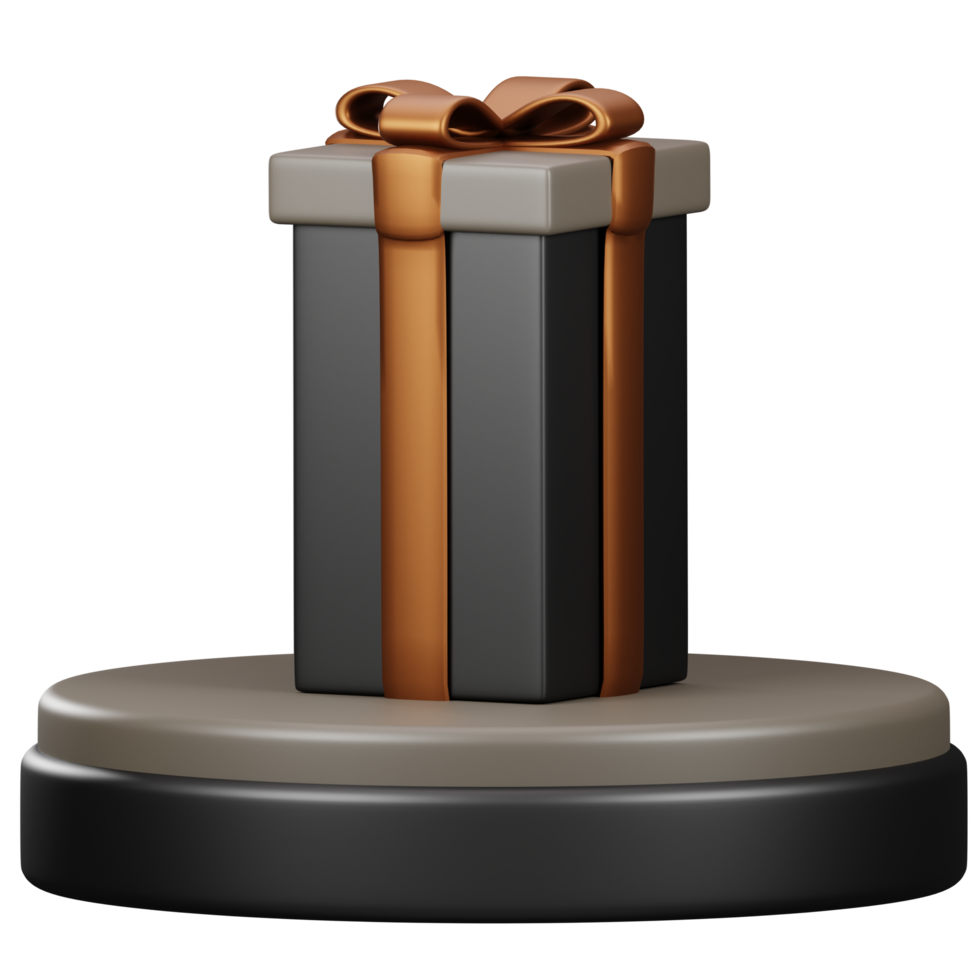 3d podium geschenk doos png