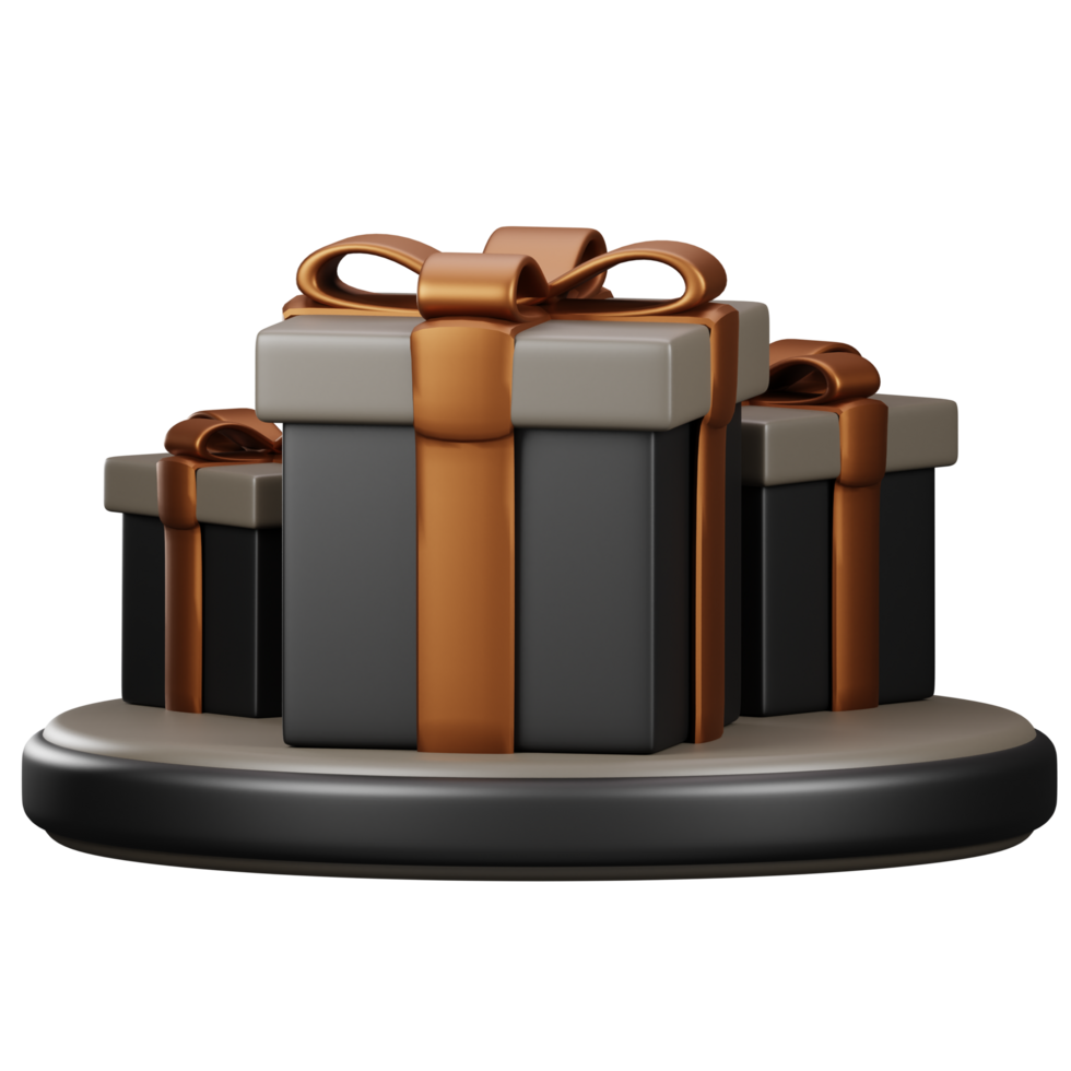 3d podium geschenk doos png