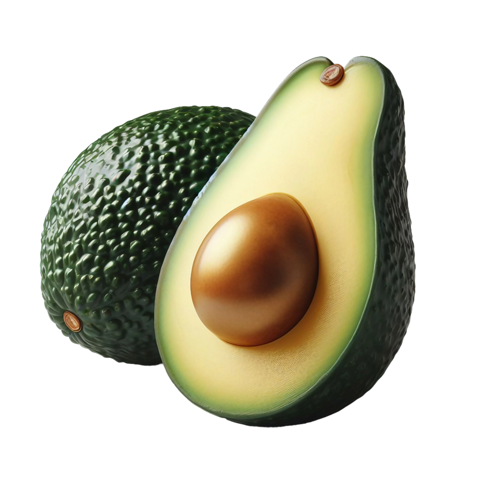 dos aguacates en un transparente antecedentes png