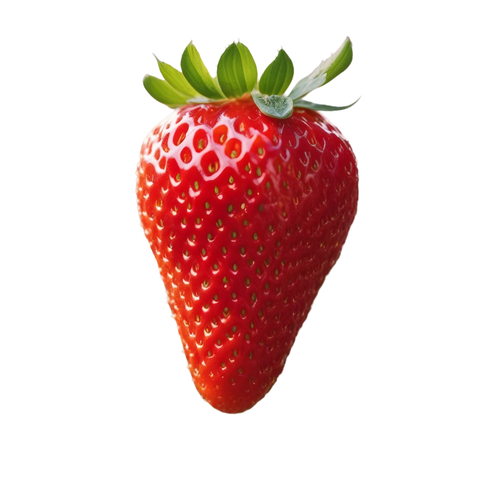 a strawberry is shown on a transparent background png