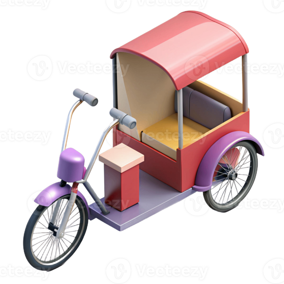 3d isometric icon of padicab png