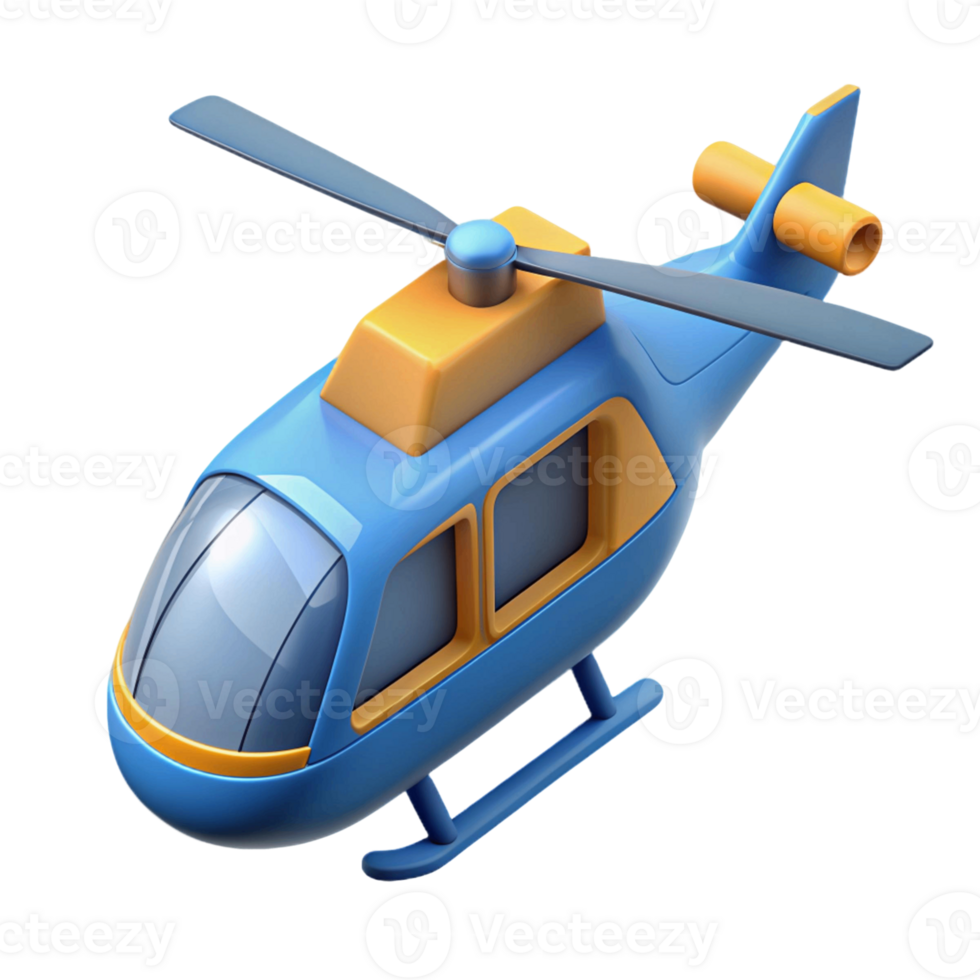 3d isometric icon of helicopter png