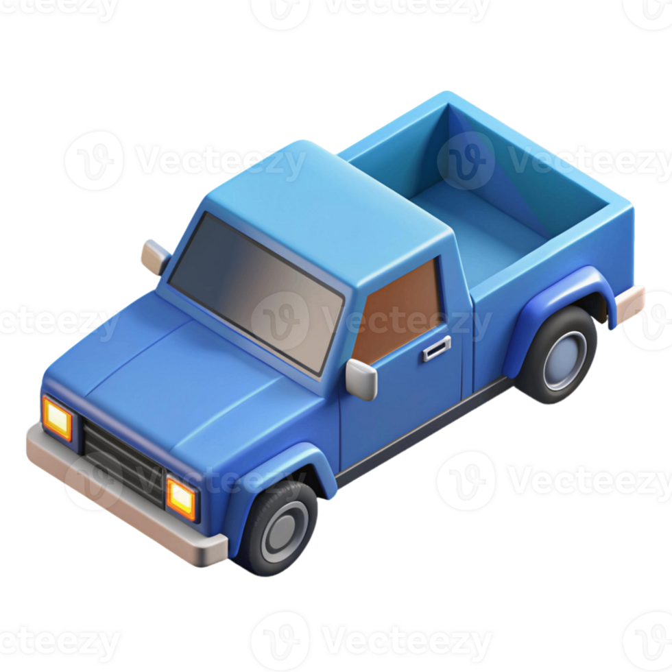 3d isometric icon of puck up truck png