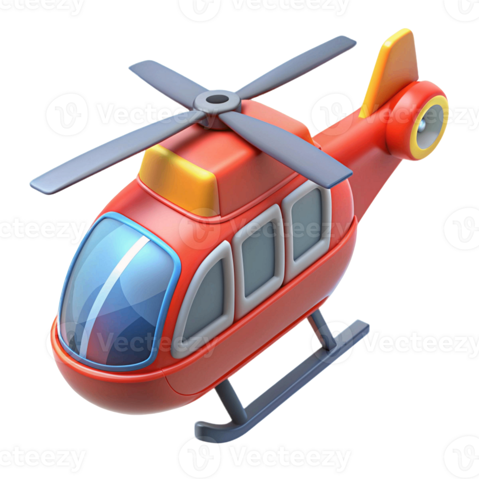 3d isometric icon of helicopter png