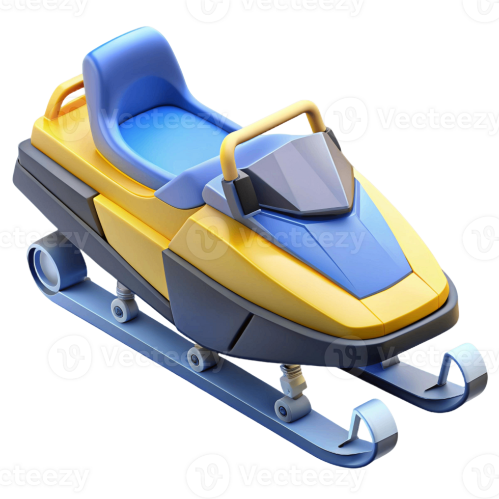 3d isometric icon of snow mobile png
