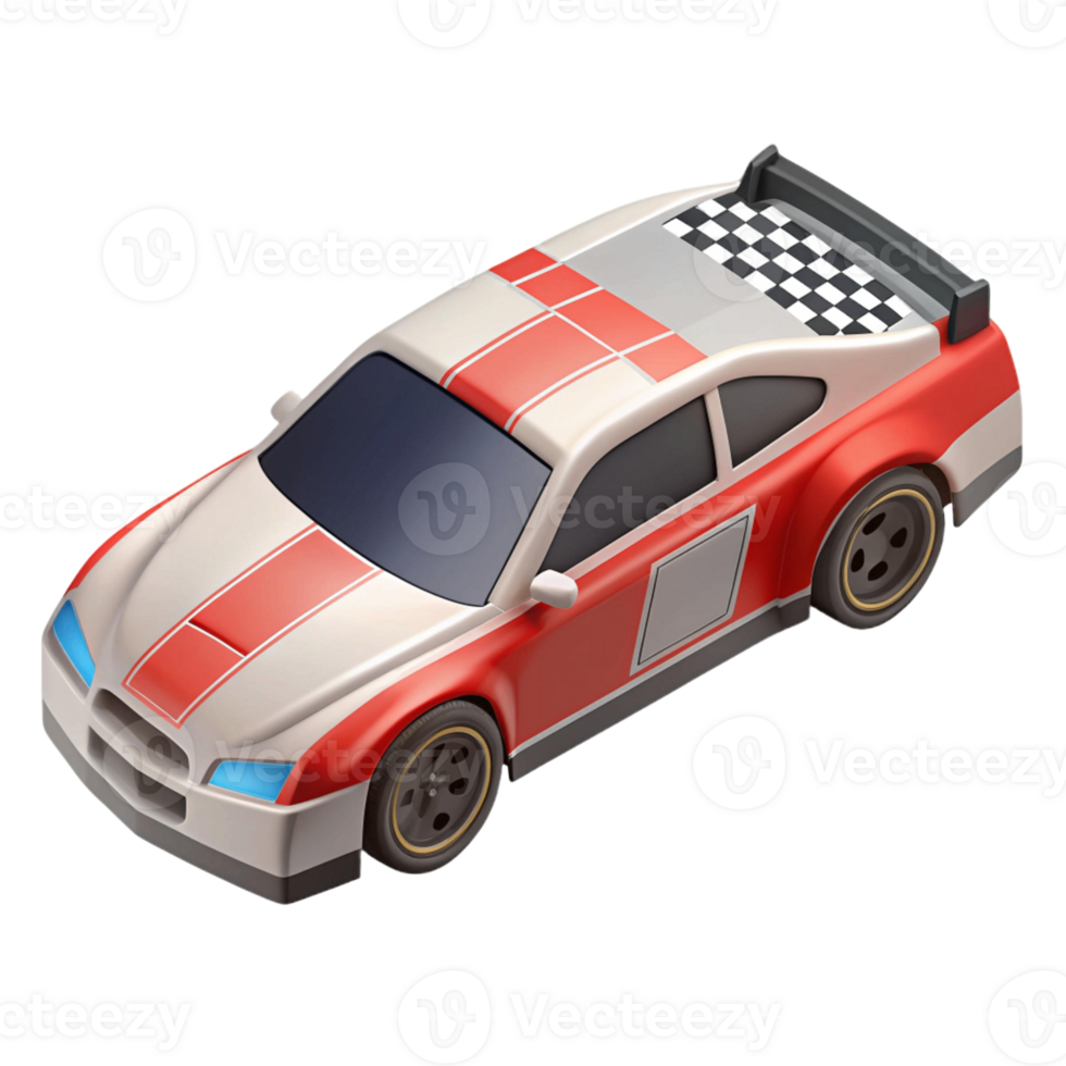 3d isometric icon of racing car png