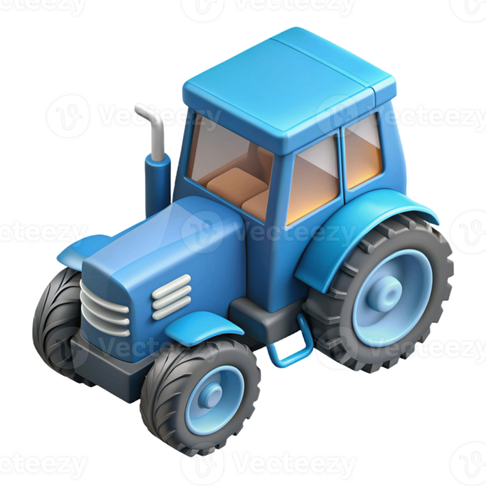 3d isometric icon of tractor png